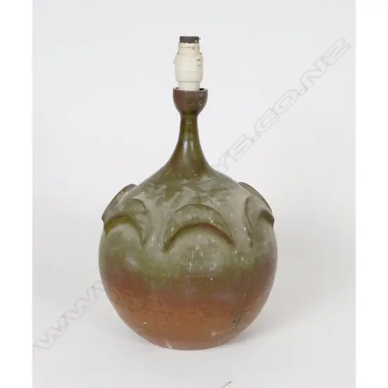 An early Ian Firth pottery lamp base