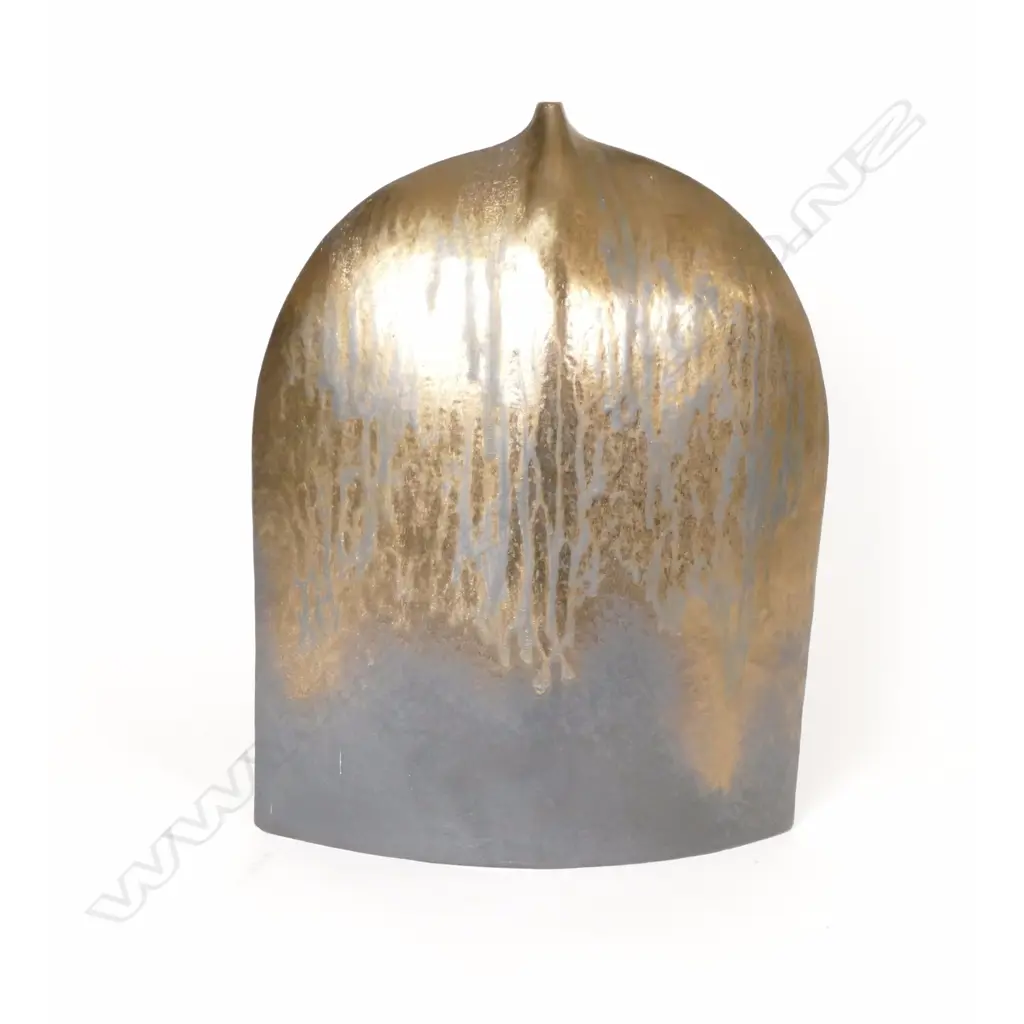 A large Ian Firth bronze glazed vessel of tall tapered lozenge form Image 1++