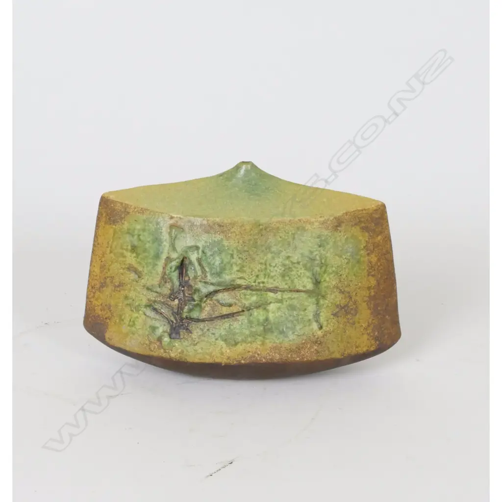 Ian Firth mountain form vase of mildly tapered lozenge form Image 1++