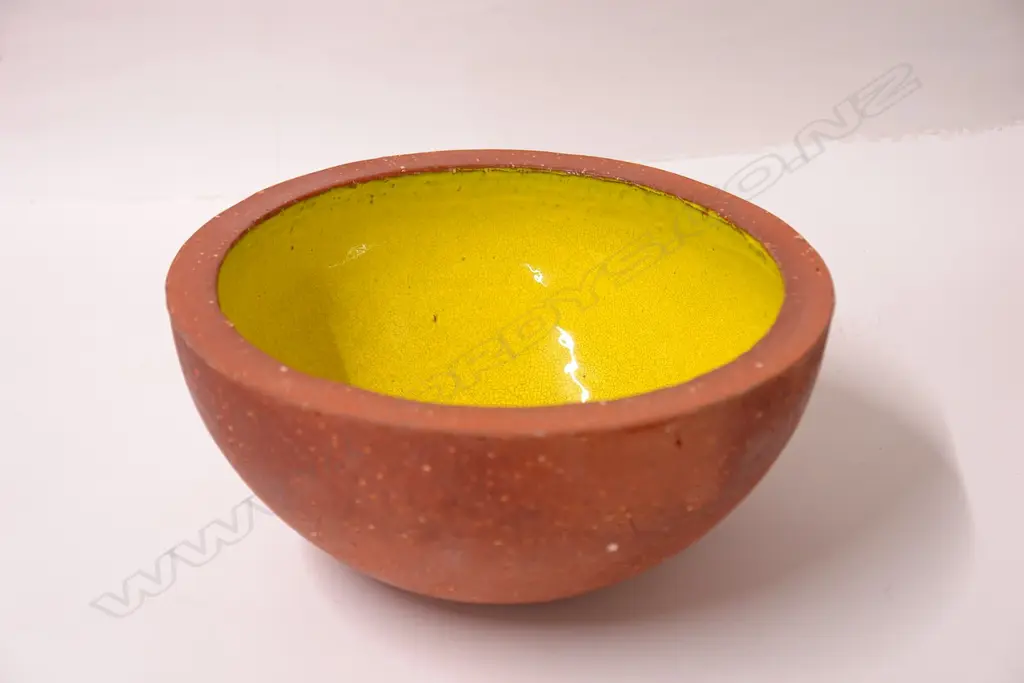 Ian Firth yellow glazed interior bowl Image 1++