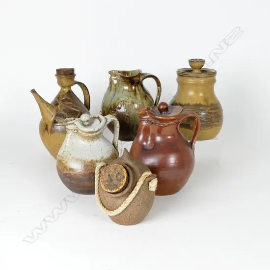 Six Ian Firth pottery items