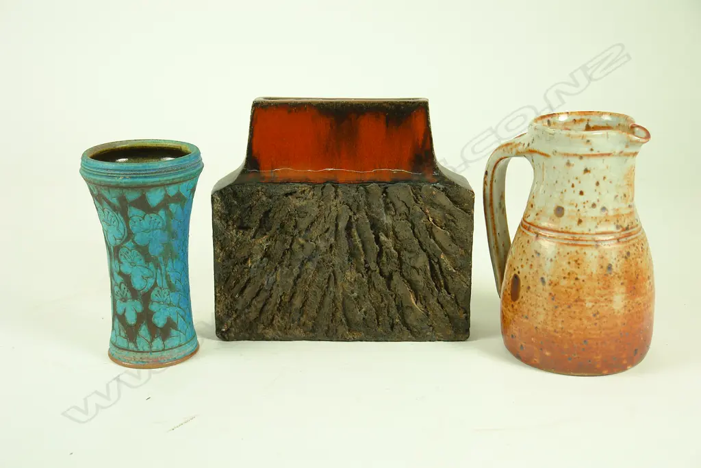 Three N.Z. Studio pottery items Image 1++