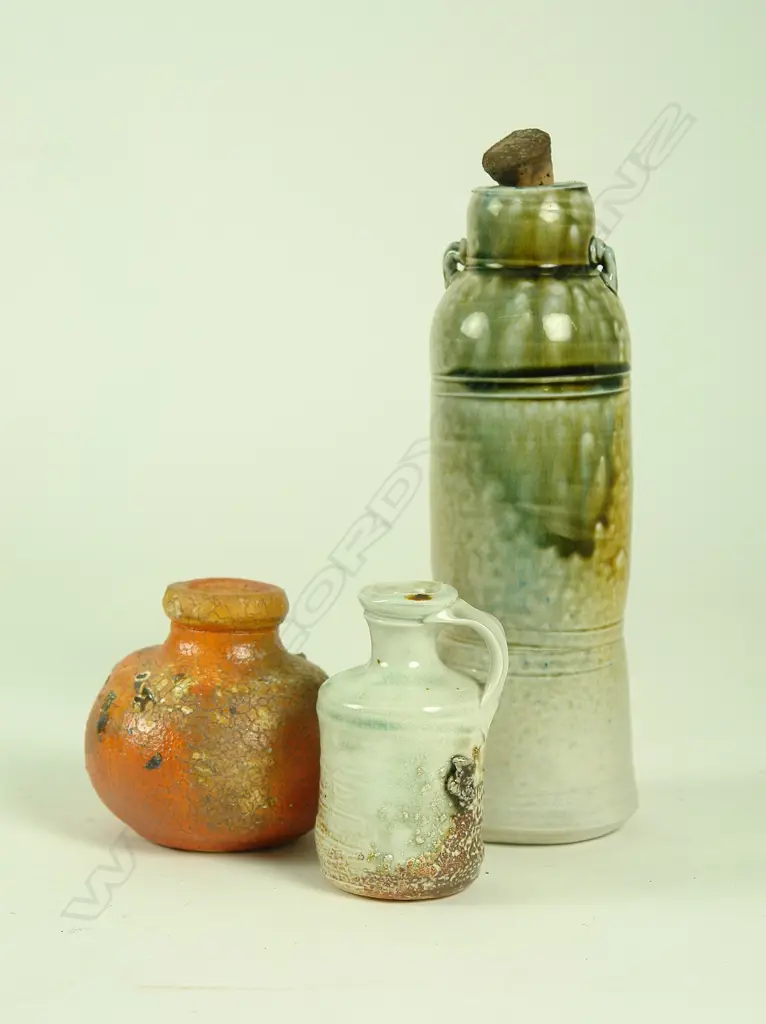 Three N.Z. Studio Pottery pieces Image 1++