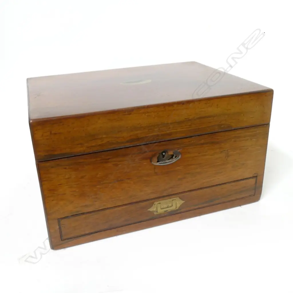 A Victorian black walnut dressing case Image 1++