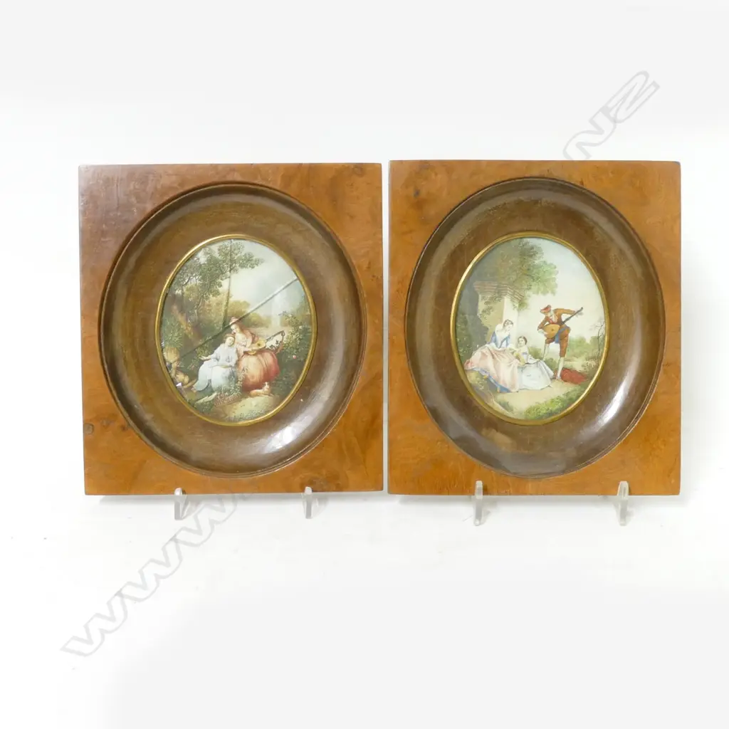 A pair of French miniatures in 18thC style Image 1++