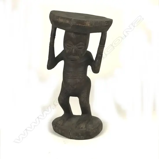 An African Congo figured stool