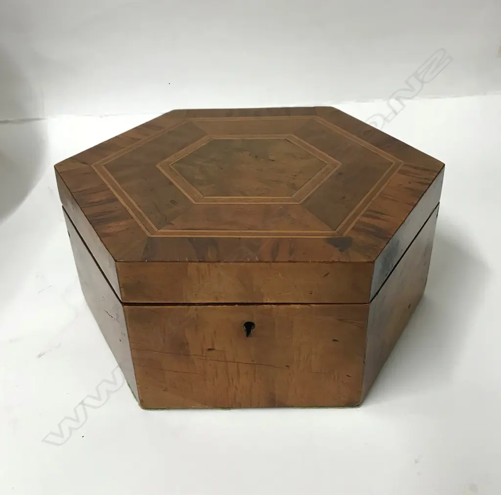 A hexagonal native woods shaped box Image 1++