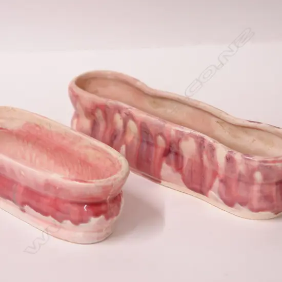 Two Briar Gardner trough form vases