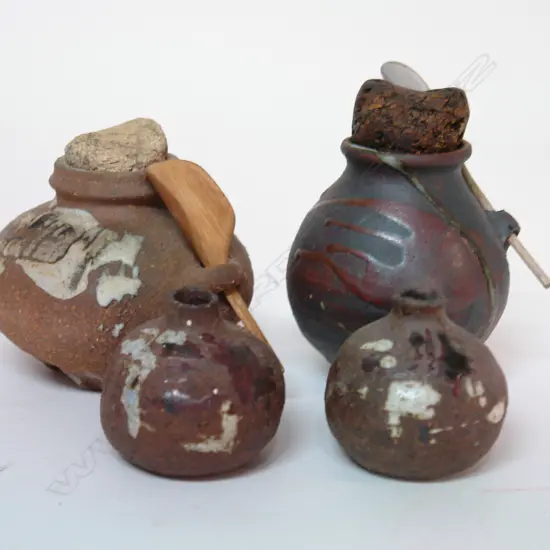 Four Patricia Perrin pottery items