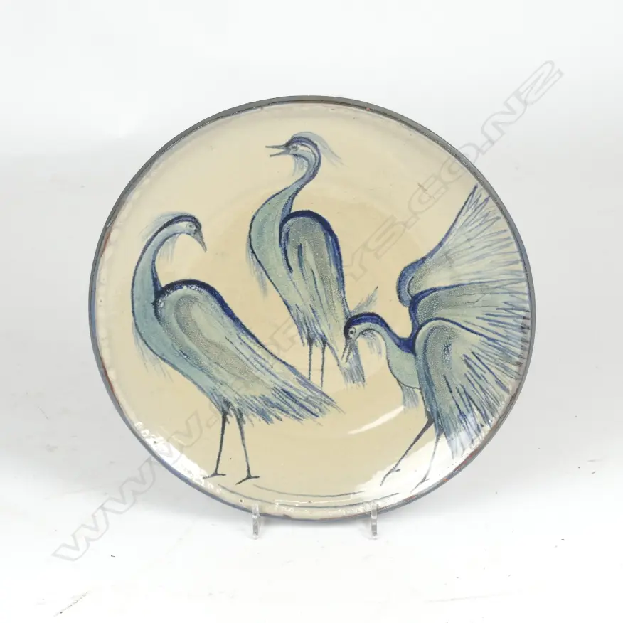 Elizabeth Lissaman hand painted large wall plate Image 1++