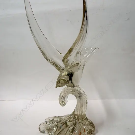 A Murano large clear glass sculpture