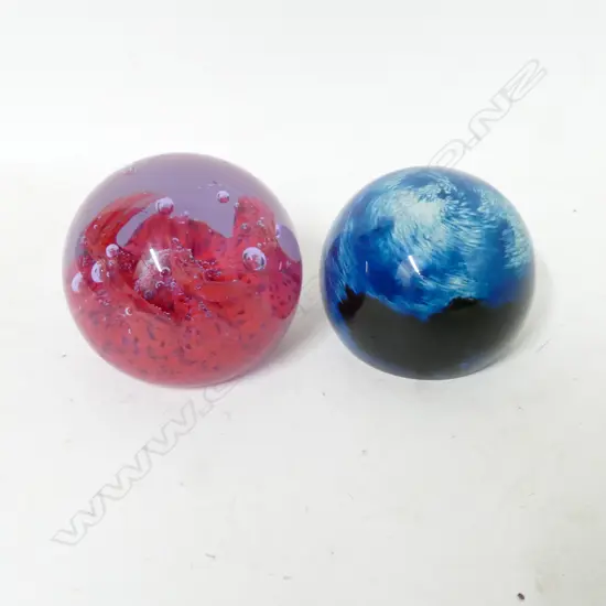 Two glass paperweights