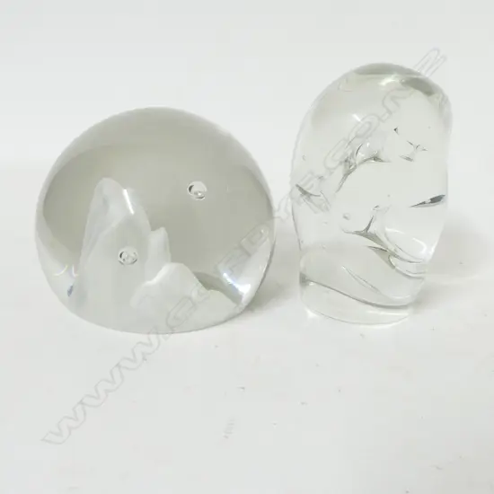 Two glass paperweights