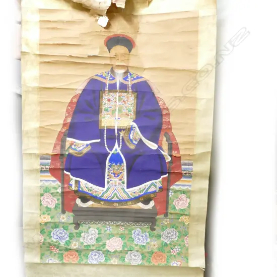 A 19thC Chinese mandarin painting