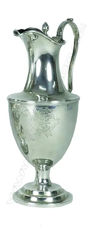 A mid-19thC Chinese silver Khechong wine ewer Image 1++