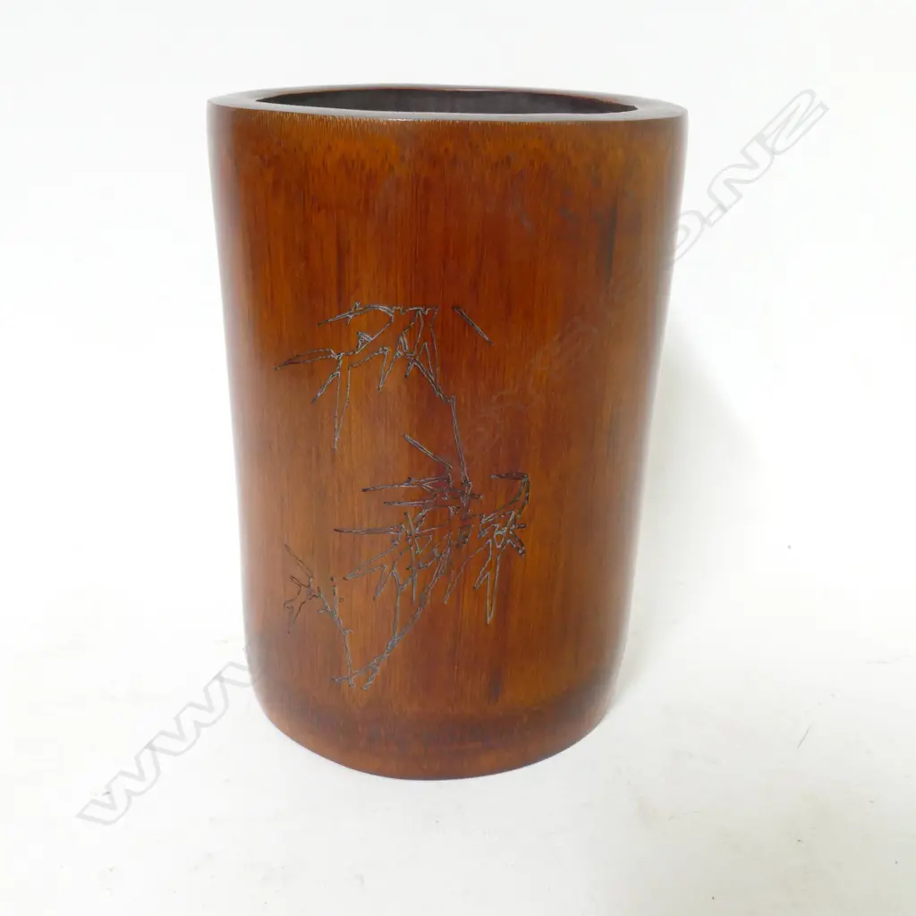 A Chinese bamboo brush pot Image 1++
