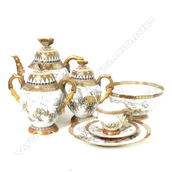 A fine Satsuma tea set
