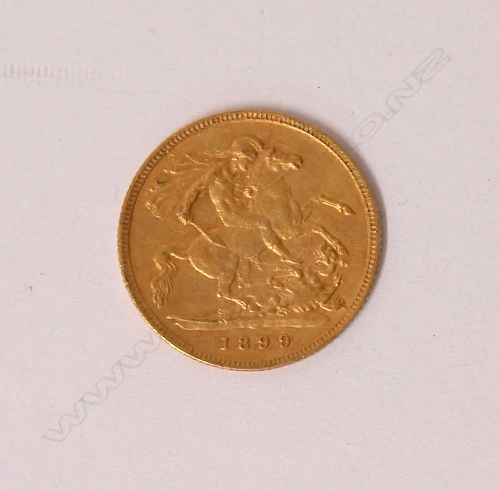 An 1899 gold half-sovereign Image 1++