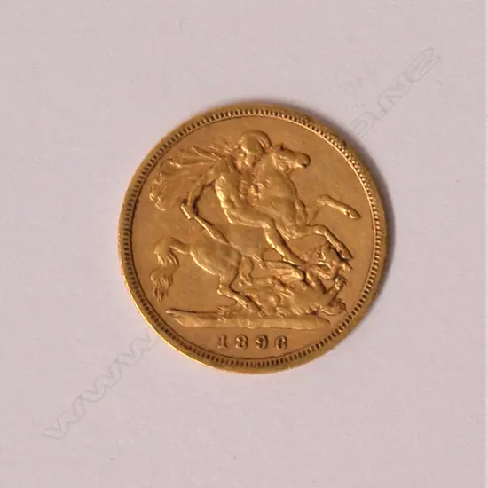 An 1896 gold half-sovereign