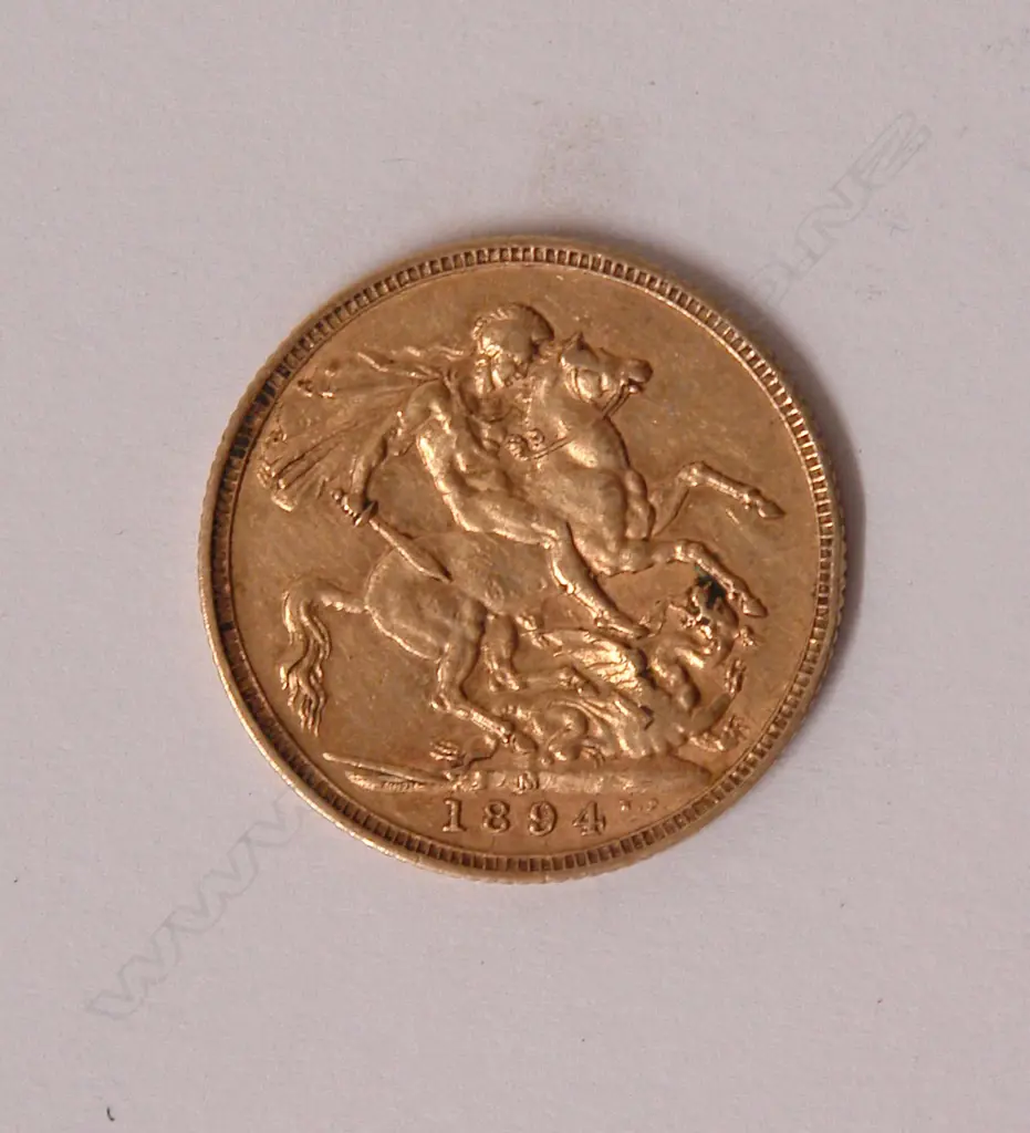 An 1894 gold full sovereign Image 1++