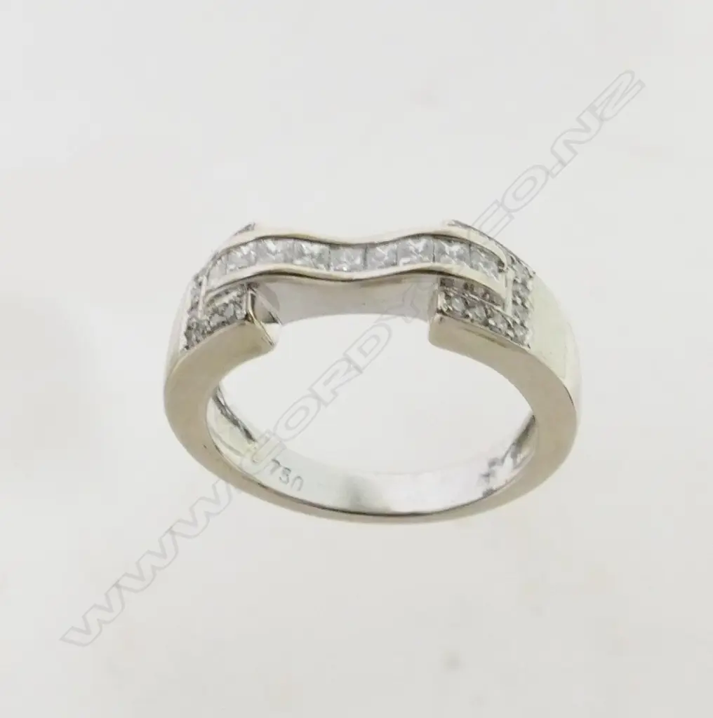 Two contemporary diamond encrusted rings Image 1++