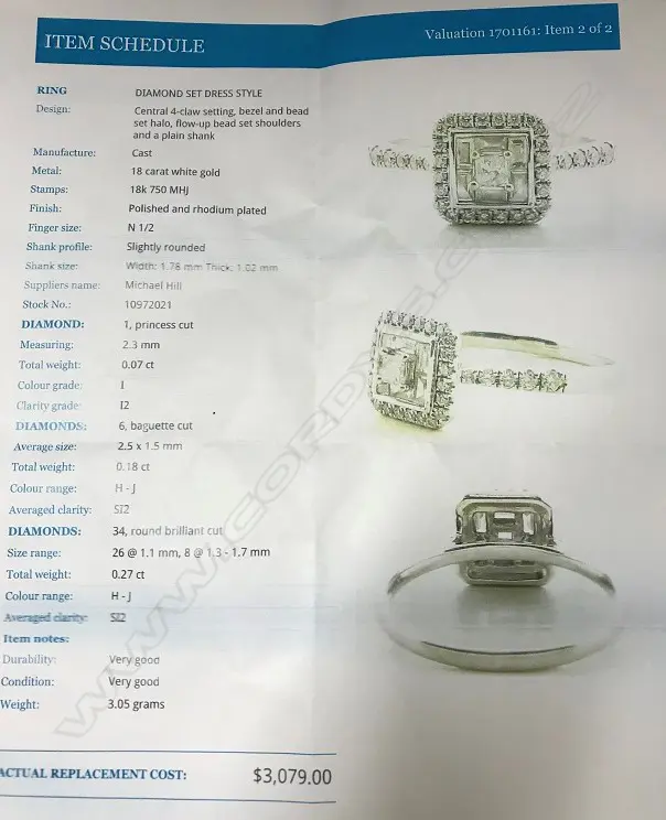 An 18ct. white gold and diamond ring Image 1++