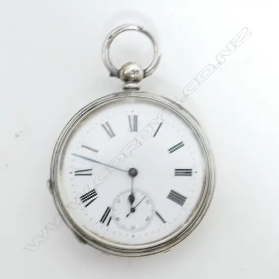 A silver pocket watch