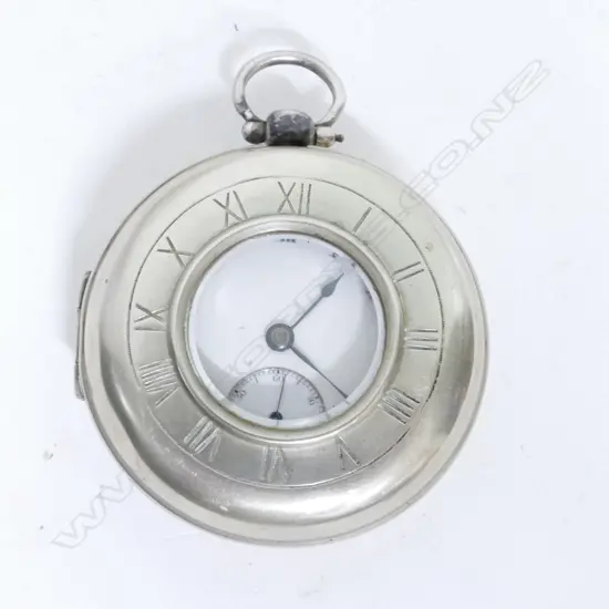 A silver cased open face pocket watch