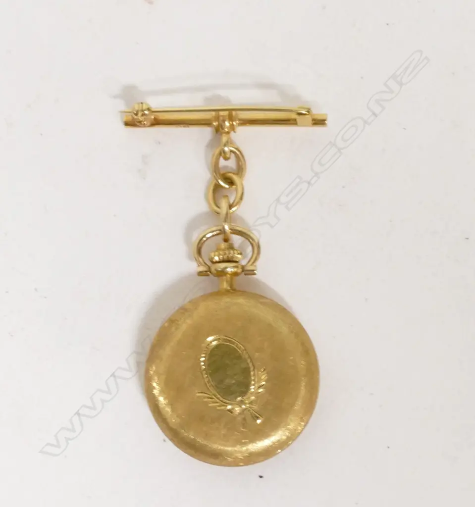 A modern 18ct. gold lady's hunter pocket watch Image 1++