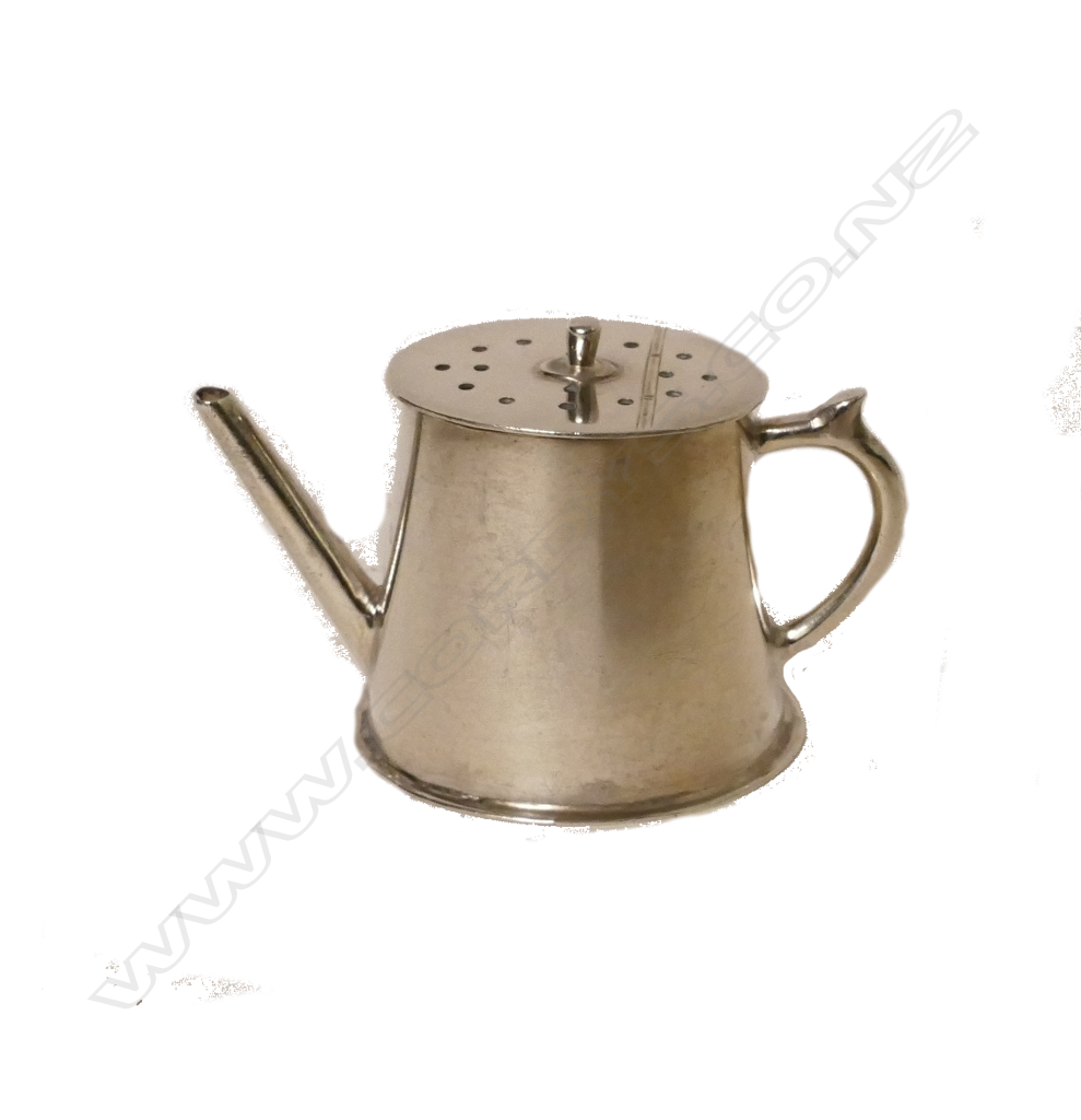 A miniature Edwardian teapot shaped pepperette Image 1++