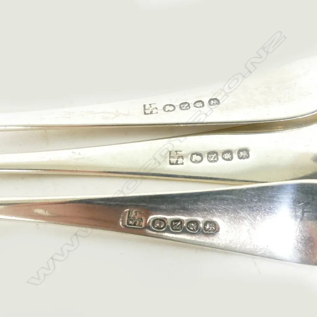 Three George III silver tablespoons Image 1++