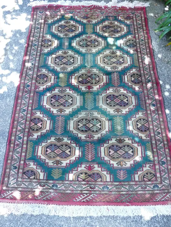 A hand knotted Turkoman tribal rug Image 1++