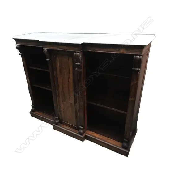 A Victorian rosewood sideboard collector's cabinet