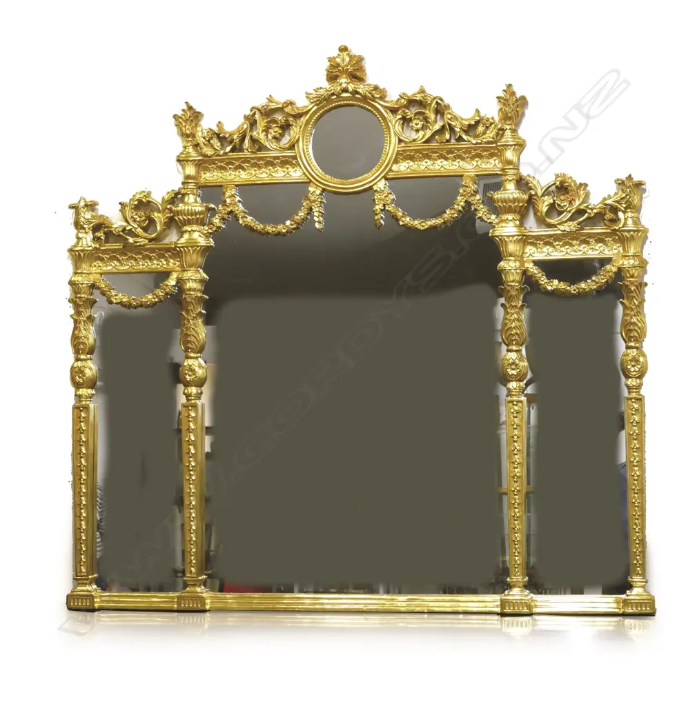 A large modern elaborate mirror of French baroque style Image 1++