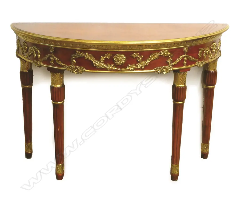 A modern demi-lune console table of French style Image 1++