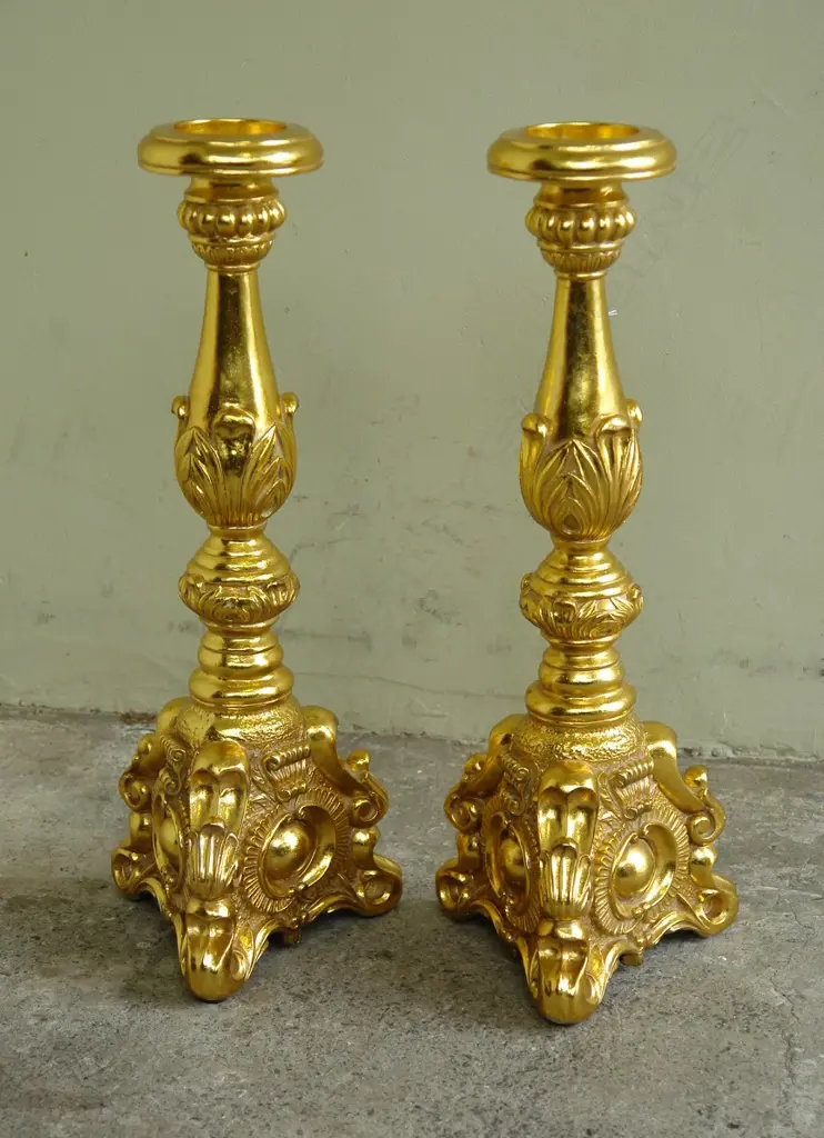 A pair of modern French style candle stands Image 1++