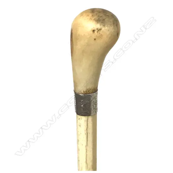 A 19thC whalebone walking stick