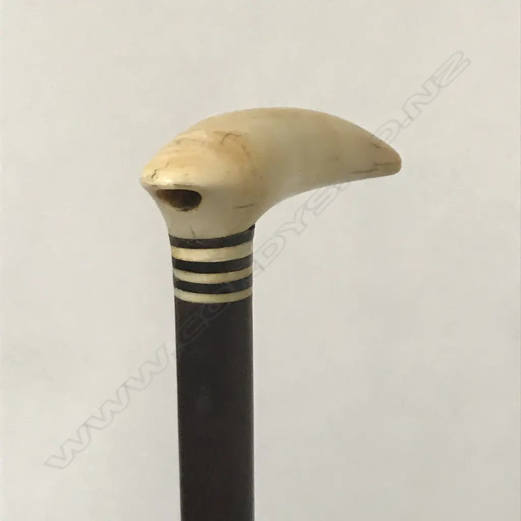 A marine ivory handled walking stick Image 1++