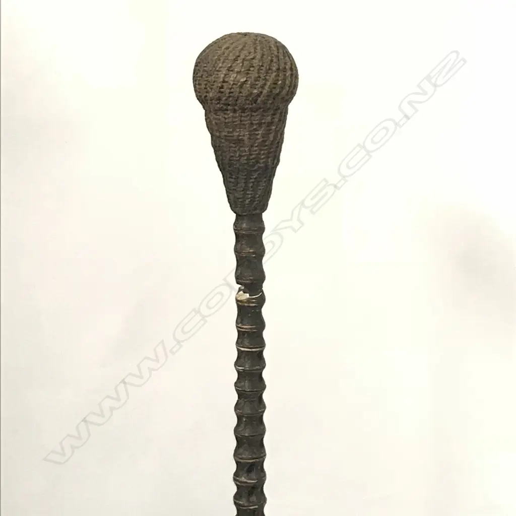A 19thC shark vertebrae walking stick Image 1++