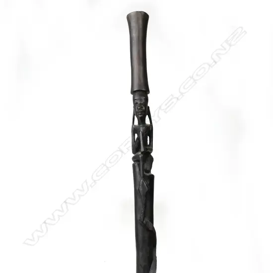 An African Mkonde carved walking stick