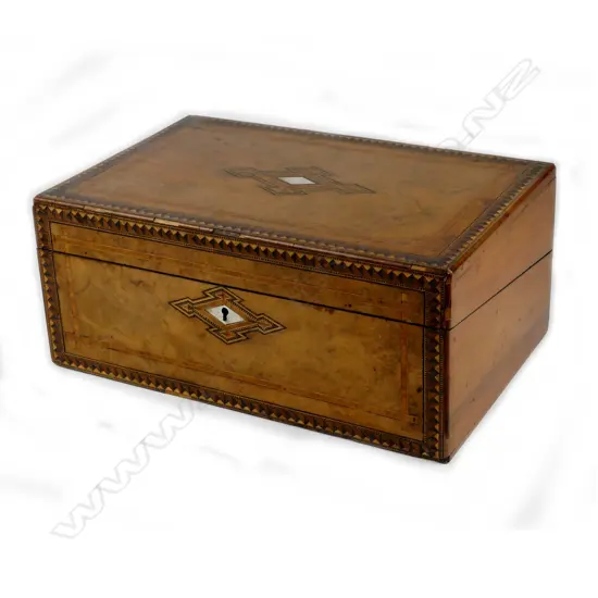 A Victorian walnut writing box