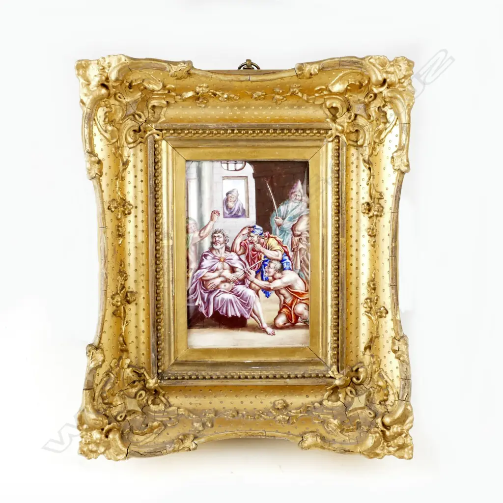 A 19thC enamel on copper plaque Image 1++