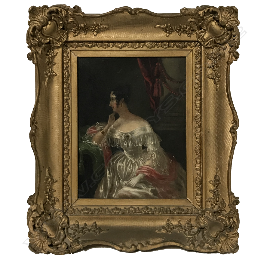 A Georgian oil portrait of Jessie Moncrieff Wright Image 1++