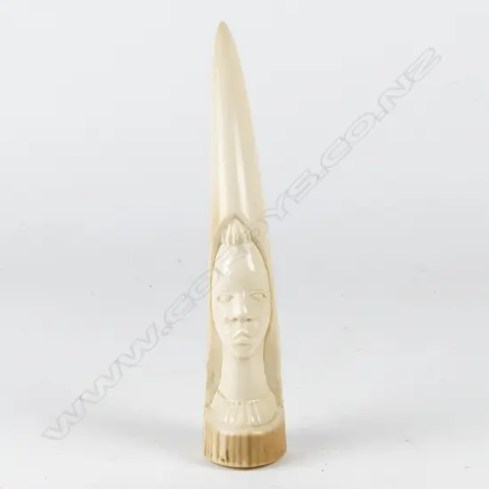 An African ivory carved tusk