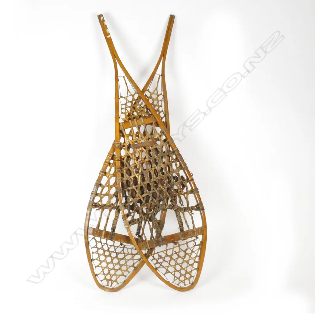 A pair of antique snow shoes Image 1++