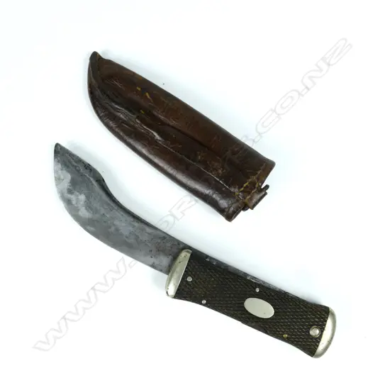 A Victorian lock-back hunting knife by W. Thornhill