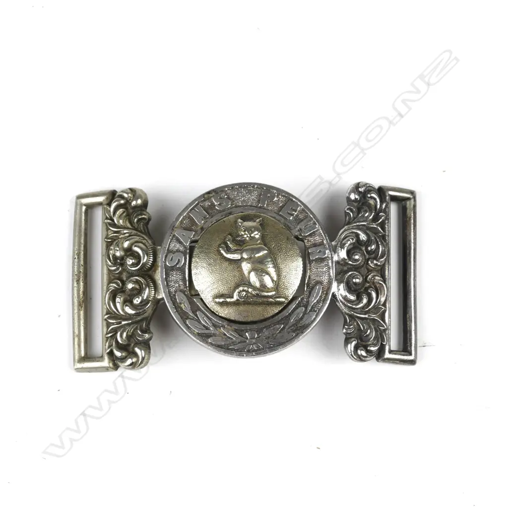 A late 19thC Sutherland clan crest belt buckle Image 1++