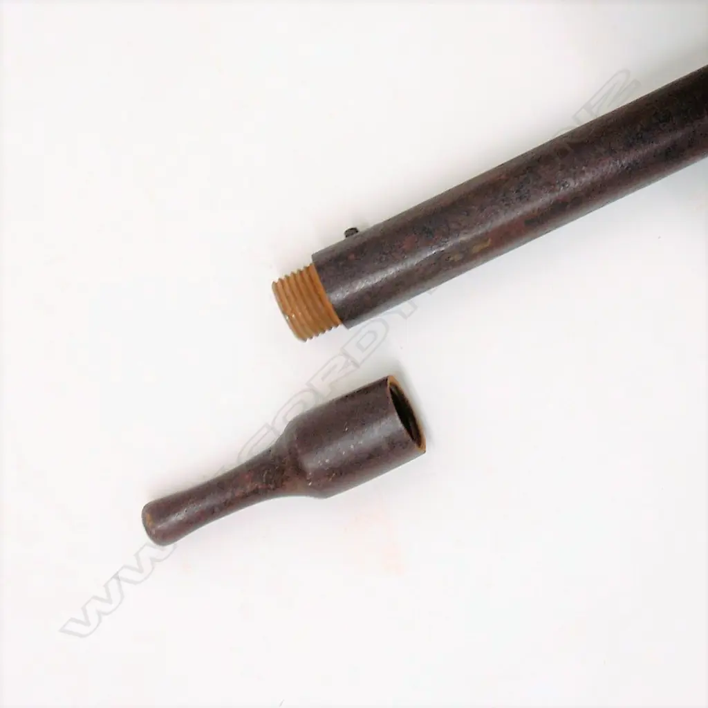 An old cast iron walking stick gun Image 1++