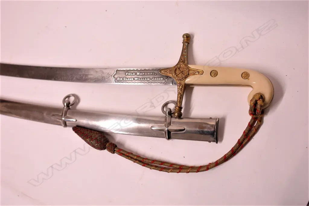 Field Marshal Sir Claud William Jacob's rare mameluke sword Image 1++