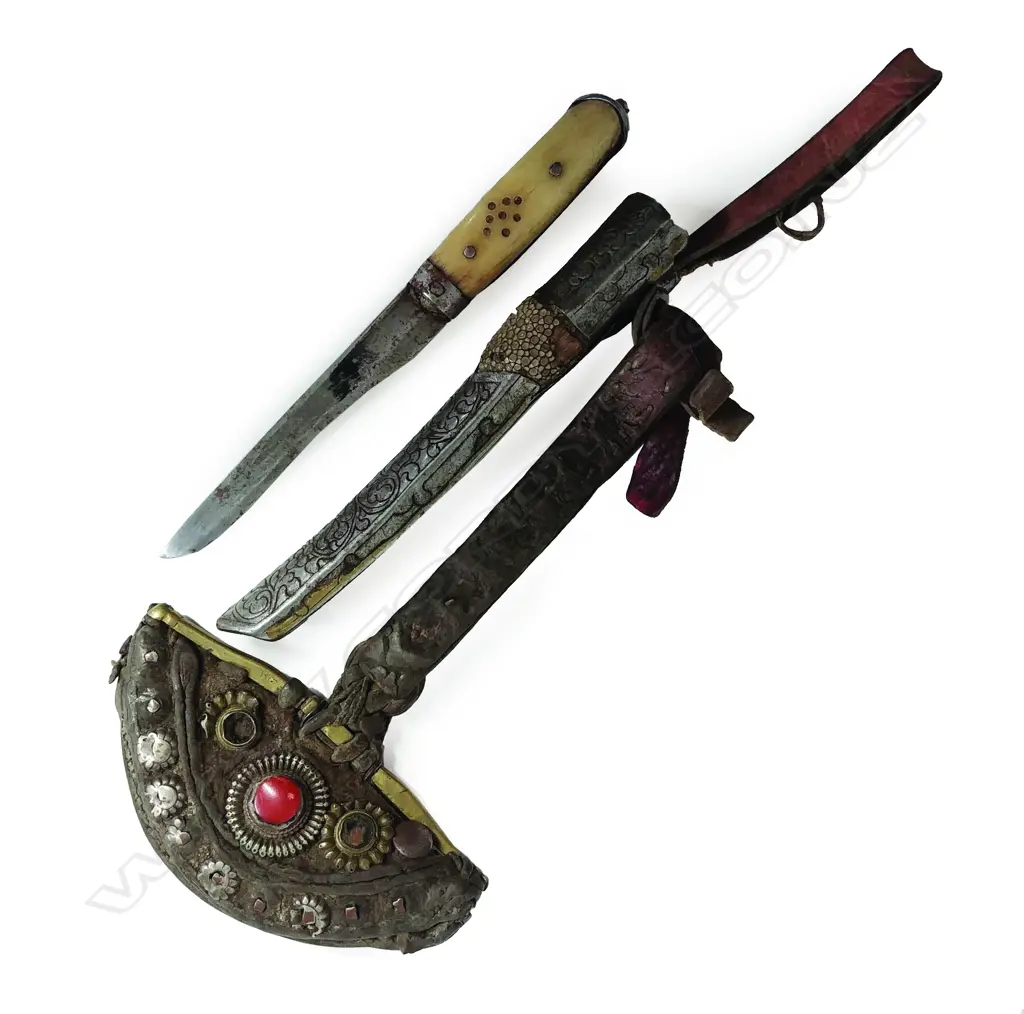 Old Tibetan small 4” bladed steel knife Image 1++
